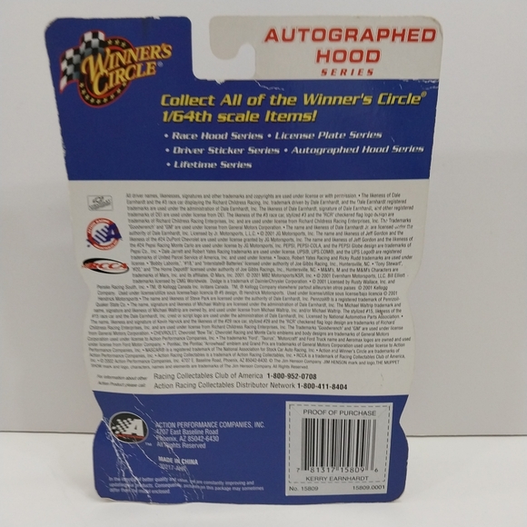 Winners Circle Kerry Earnhardt Autographed Hood #N037 - Picture 4 of 5